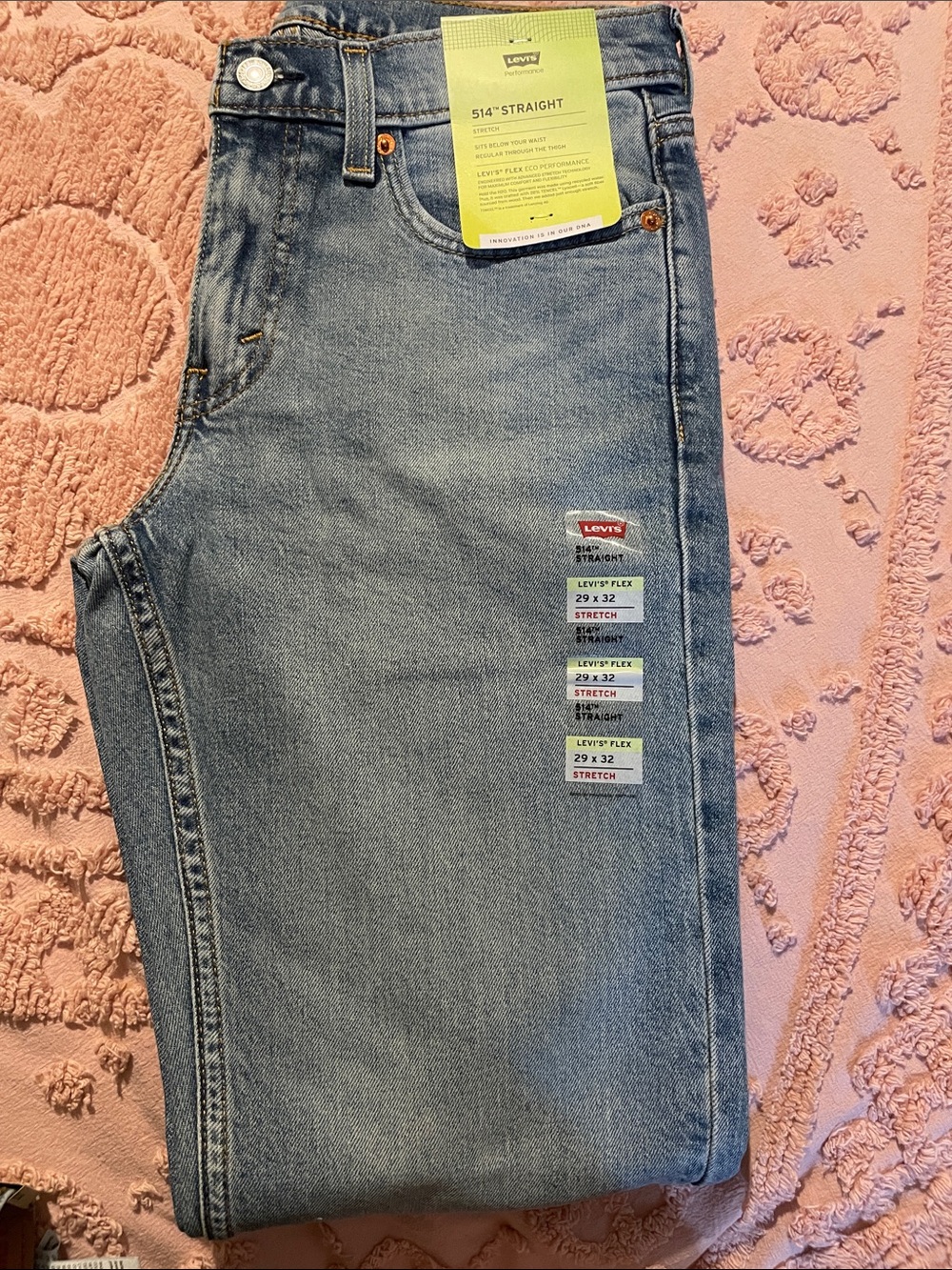 Levi's 514 Straight Jeans in Light Blue Denim 29x32